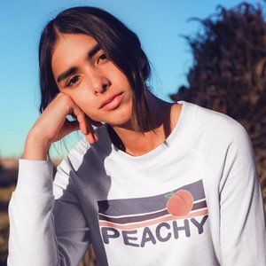 Just Peachy Vintage Retro Crewneck Sweatshirt